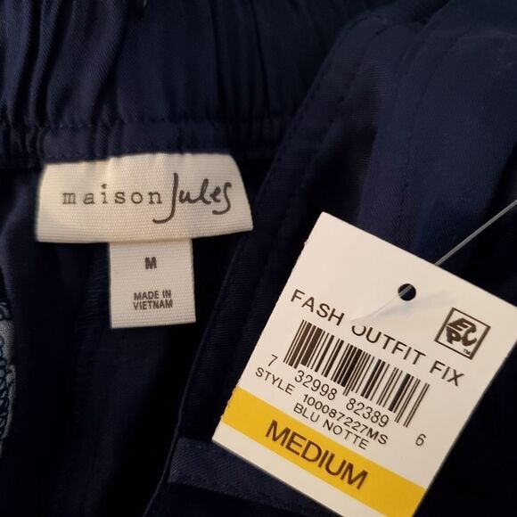 Maison Jules Cropped Paperbag Pants Size M - Picture 10 of 12